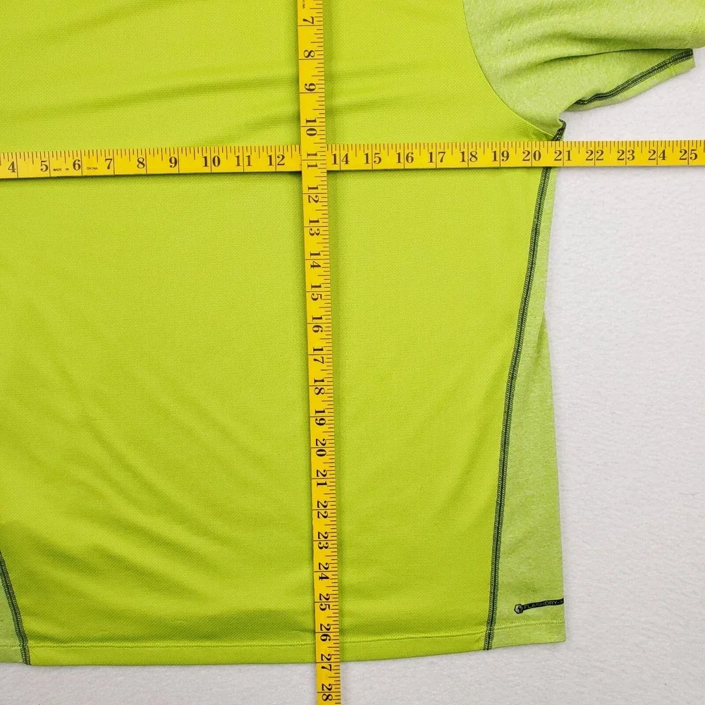 North Face Shirt Mens Medium Green Reactor Running V Neck Flashdry XD Training
